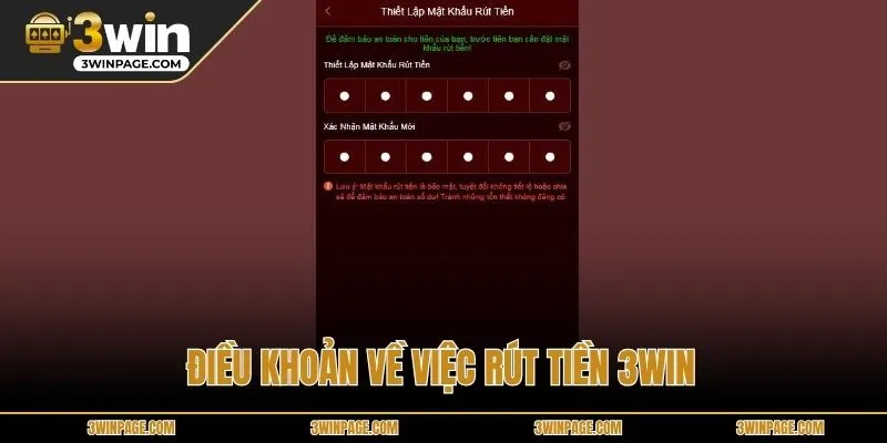 Điều khoản về việc rút tiền 33WIN